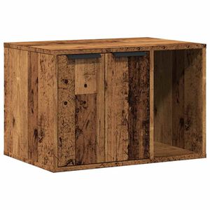 vidaXL Katzenklo Altholz-Optik 60x40x40 cm Holzwerkstoff
