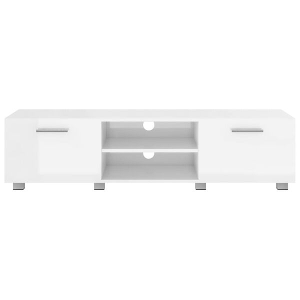 vidaXL TV-Schrank Hochglanz-Wei&szlig; 140x40x35cm Holzwerkstoff