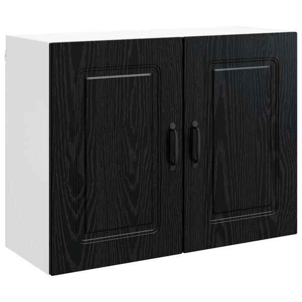 vidaXL K&uuml;chenschrank Kalmar Schwarz Eichen-Optik 80 x 31 x 60 cm