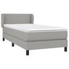 vidaXL Boxspringbett mit Matratze Hellgrau 100x200 cm Stoff