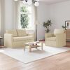 vidaXL Sofa 2 pcs Creme 196 x 82 x 85 cm Stoff