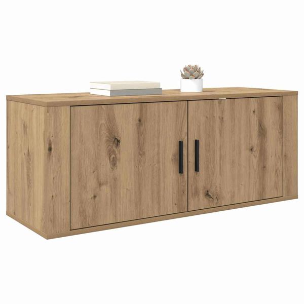 vidaXL Wandmontiertes TV-Regal Artisan-Eiche 100 x 34,5 x 40 cm