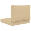 vidaXL Sofakissen f&uuml;r drau&szlig;en 2 pcs Beige Polyester