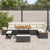 vidaXL Gartensofa-set 9 pcs Schwarz Poly-Rattan