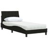vidaXL Bett mit Matratze "Hanko" Schwarz 90x190 cm Stoff