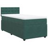 vidaXL Boxspringbett mit Matratze Dunkelgrün 90x200 cm Samt