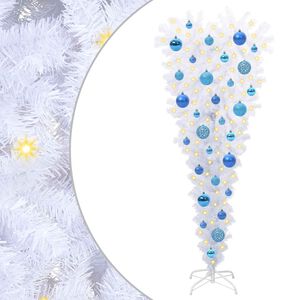 vidaXL K&uuml;nstlicher Weihnachtsbaum Wei&szlig; 120 cm PVC und Stahl