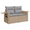 vidaXL Garten-Sofa-Set 12 pcs Beige und Hellgrau 100 x 100 x 71 cm