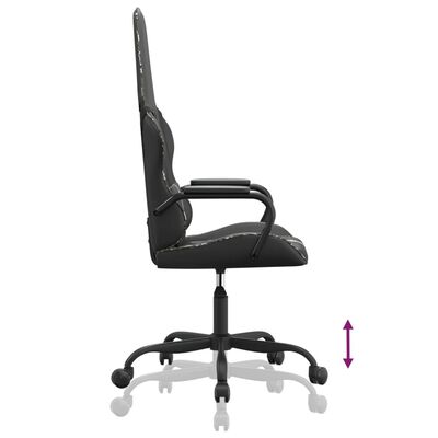vidaXL Gaming-Stuhl mit Massagefunktion Tarnfarben Schwarz Kunstleder