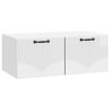 vidaXL Wandmontierter TV-Schrank Hochglanz Wei&szlig; 78,5 x 41 x 30 cm