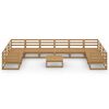 vidaXL 11-tlg. Garten-Lounge-Set Massivholz Kiefer