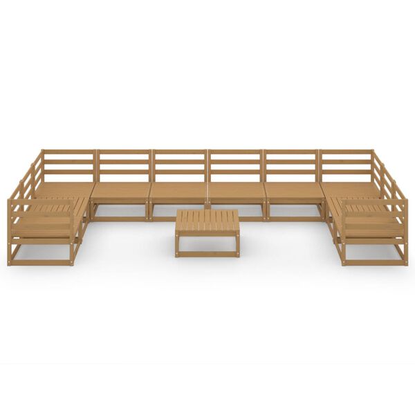 vidaXL 11-tlg. Garten-Lounge-Set Massivholz Kiefer