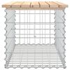 vidaXL Gartenbank aus Gabionen 83x44x42 cm Massivholz Kiefer
