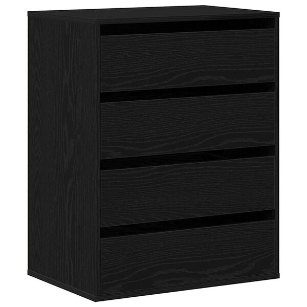 vidaXL Schubladenschrank Schwarz 60 x 41 x 76 cm Holzwerkstoff