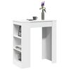 vidaXL Bartisch mit Regal Wei&szlig; 95x47x103,5 cm Holzwerkstoff