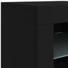 vidaXL Sideboard mit LED-Leuchten Schwarz 60,5x37x67 cm