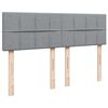 vidaXL Boxspringbett mit Matratze Hellgrau 140x190 cm Stoff