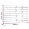 vidaXL Wand-Kopfteil Grau 96x3x63 cm Massivholz Kiefer