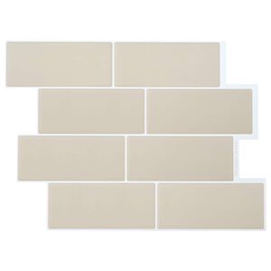 vidaXL U-Bahn-Fliese 10 pcs Beige 29 x 21 cm Polyurethan und PET