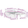 vidaXL Massivholzbett ohne Matratze 120x200 cm Kiefernholz