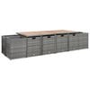 vidaXL 13-tlg. Garten-Essgruppe mit Kissen Poly Rattan Anthrazit