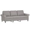 vidaXL 3-Sitzer-Sofa mit Kissen Hellgrau 180 cm Stoff