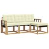 vidaXL Outdoor-Sofagarnitur 4 stk. Wei&szlig; und Creme