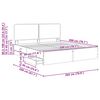 vidaXL Bettrahmen mit Kopfteil Beton Grau 200 x 200 cm Ingenieurs Holz