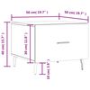 vidaXL Couchtisch Braun Eichen-Optik 50x50x40 cm Holzwerkstoff