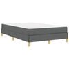 vidaXL Boxspringbett Dunkelgrau 120 x 200 cm Stoff