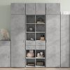 vidaXL Highboard Betongrau 70x42,5x185 cm Holzwerkstoff
