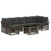 vidaXL Gartensofa-set 8 stk. Grau und Dunkelgrau Poly-Rattan