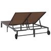 vidaXL Sonnenliege 2-Person Braun 60 x 200 x 27cm Poly-Rattan