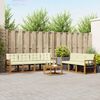 vidaXL Outdoor-Sofagarnitur mit Kissen 8 pcs Natur und Creme