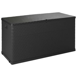 vidaXL Garten-Aufbewahrungsbox Anthrazit 120x56x63 cm PP Rattan