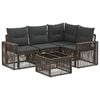 vidaXL Gartensofa-set 5 stk. 4-Sitzer Grau und Dunkelgrau Poly-Rattan