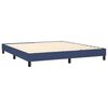 vidaXL Boxspringbett mit Matratze Blau 160x200 cm Stoff