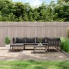vidaXL 7-tlg. Garten-Lounge-Set mit Kissen Anthrazit Poly Rattan