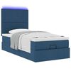 vidaXL Ottoman-Bett mit Matratze & LEDs Blau 80x200 cm Stoff