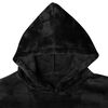 vidaXL Decken-Hoodie Schwarz L Flanell