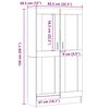 vidaXL B&uuml;cherschrank Altholz-Optik 82,5x30,5x150 cm Holzwerkstoff