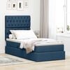vidaXL Bett mit Stauraum und LED mit LED Blau 90 x 200 cm Polyester
