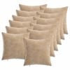 vidaXL Kissenbezug 12 stk. HEERLEN Taupe 40 x 40 cm Chenille-Stoff