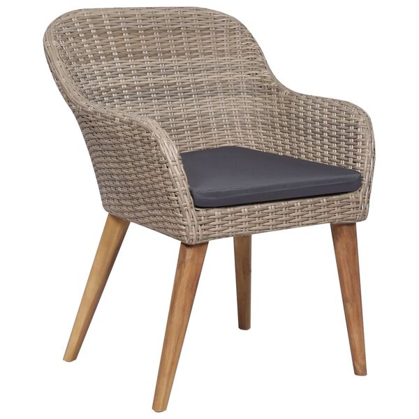 vidaXL 5-tlg. Garten-Essgruppe Braun