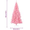 vidaXL Weihnachtsbaum mit 300 LEDs mit St&auml;nder Rosa 180 cm PVC