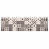 vidaXL K&uuml;chen Teppich Graues Mosaik 150 x 45 cm 100% Polyamid Waschbar