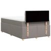 vidaXL Boxspringbett mit Matratze Taupe 120x190 cm Stoff