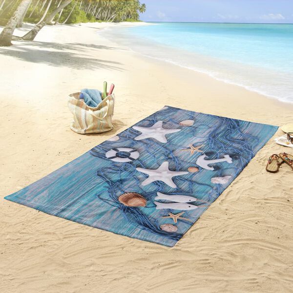 Good Morning Strandtuch KEVIN 100&times;180 cm Blau