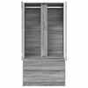 vidaXL Badezimmerschrank mit Speicher Graues Sonoma 79,5 x 49 x 156 cm