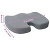 vidaXL Sitzkissen Einfarbig Grau 47 x 37 x 8 cm Viscoschaum